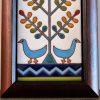 Hand Painted Egyptian Tile Panel with wooden frame - 20x15cm - Reefy - Image 2