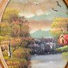 Vintage Oil Tableau with Wooden Frame