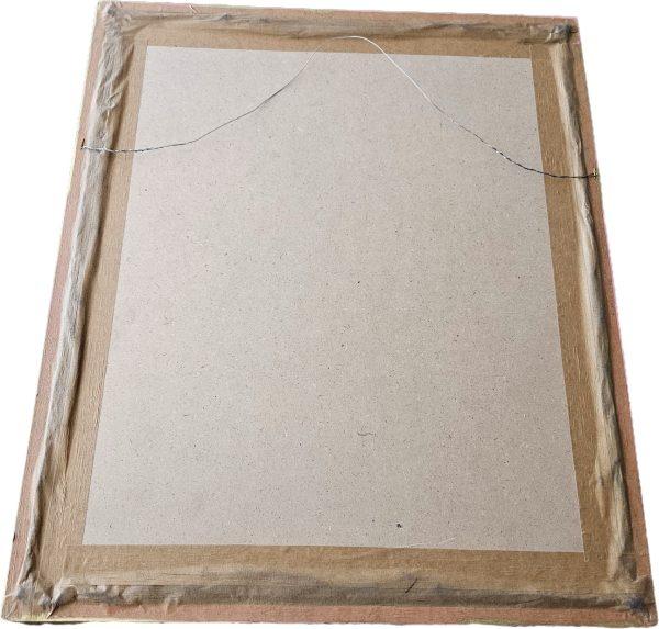 Vintage needlework tapestry embroidery with golden wooden frame - Image 4