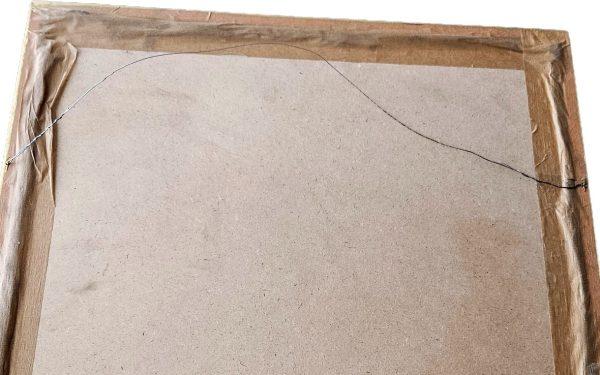 Vintage needlework tapestry embroidery with golden wooden frame - Image 4