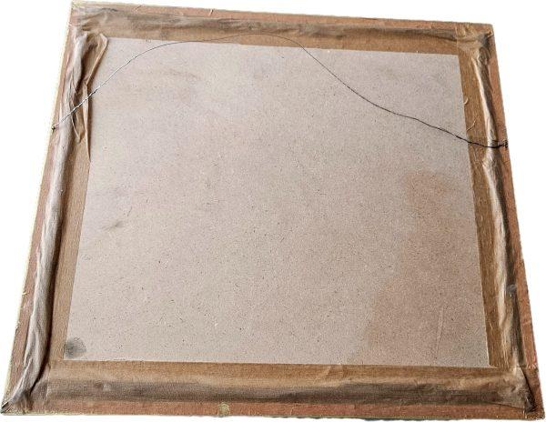 Vintage needlework tapestry embroidery with golden wooden frame - Image 3